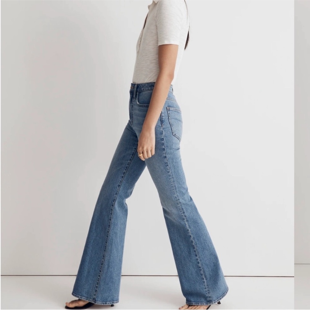 Madewell The Perfect Vintage Flare Jean Medium Light Blue 31 - Picture 2 of 11